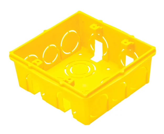 Caixa PVC 4X4 Embutir Amarela Tramontina