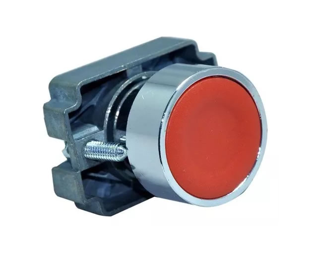 Botão de Impulso Bloco Vermelho 22,5mm 220V JNG