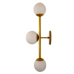 Arandela 3GLOBOS 100MM Ouro ID26 3G9 – Dual