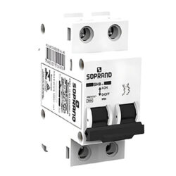 Disjuntor DIN Bipolar “C” 16A 3KA Branco – Soprano