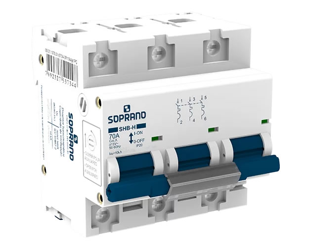 Disjuntor DIN Tripolar “C” 125A 10KA – SOPRANO