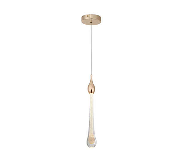 Pendente Gota Gold 30cm LED 5W 3000K – SINDORA