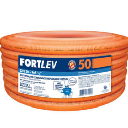 Mangueira Corrugada 1/2″ Laranja Fortleve
