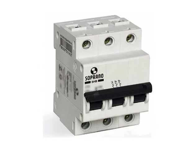 Disjuntor DIN tripolar “C” 40A 3KA
