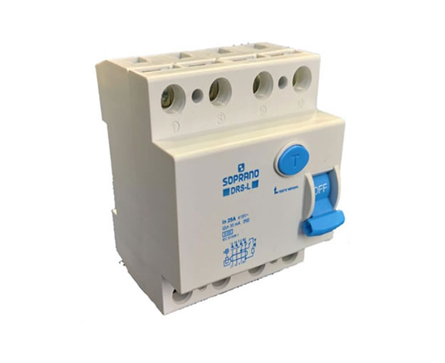 Interruptor Din Dr Tetrapolar 25A 30MA – Soprano