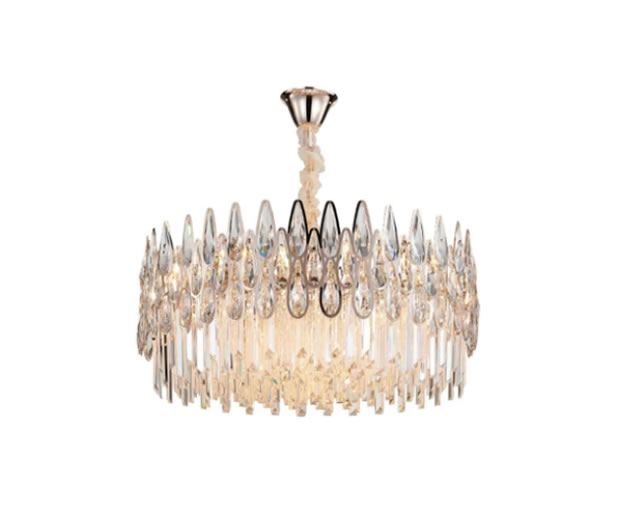 Lustre de cristal redondo para sala de jantar Ø80cm – Malásia