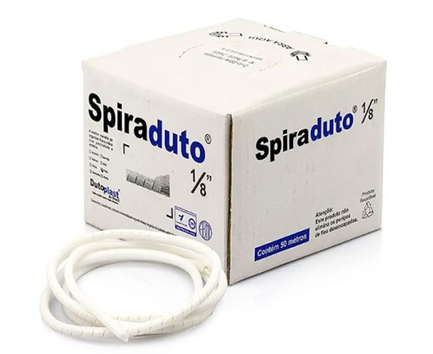 Espiral Duto 1/8 Branco Dutoplast