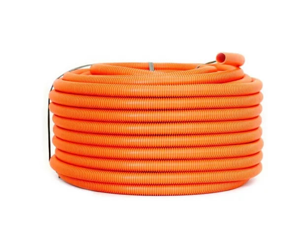 Mangueira corrugada 1″ laranja