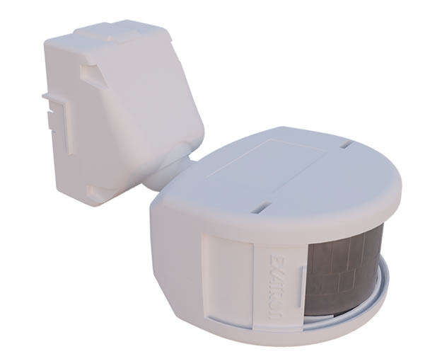 Sensor de presença frontal externo 180° Branco – Exatron