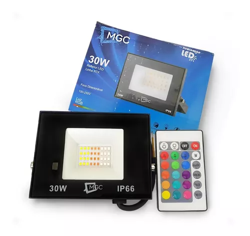 Refletor LED RGB Slim 30W Bivolt – Mgc