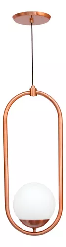 pendente oval cobre