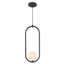 pendente oval preto